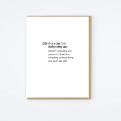 Balancing Act Card