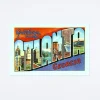 Greetings From Atlanta Red & Purple Postcard