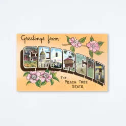 Greetings From Georgia The Peach Tree State Postcard