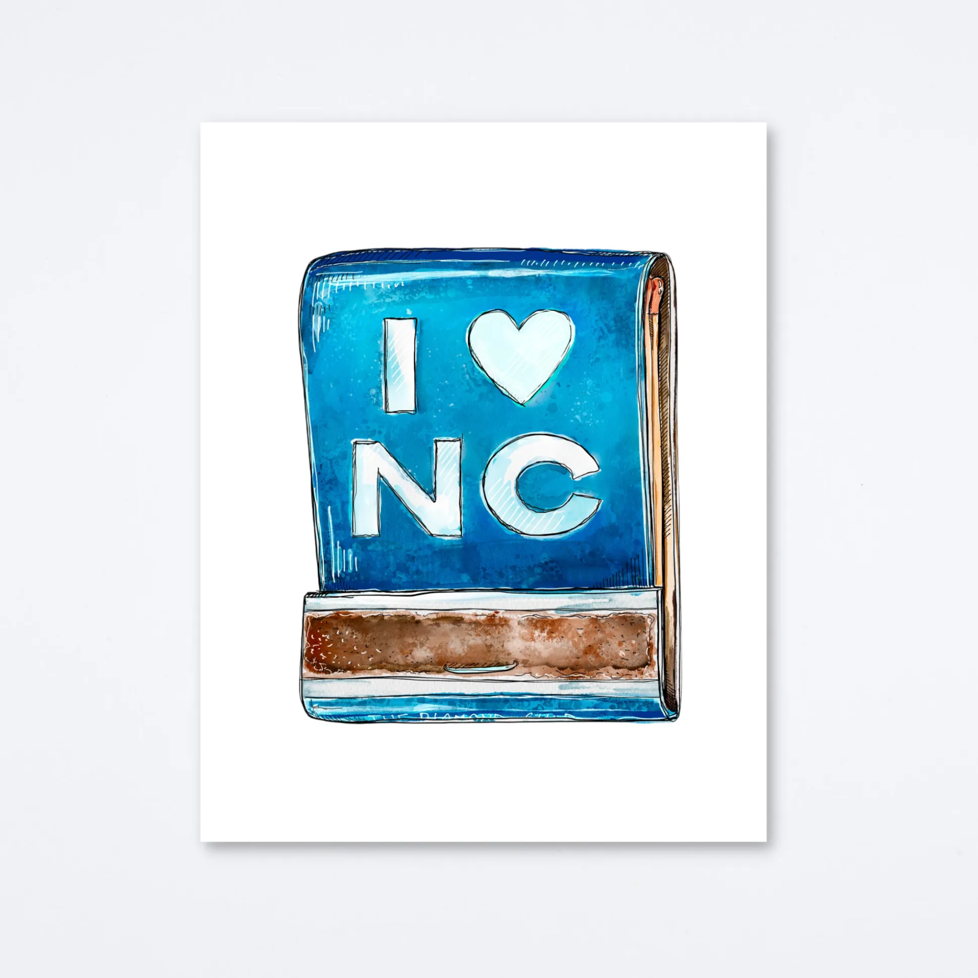 I Heart NC Art Print