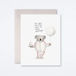 Koala Birthday Excitement Card