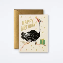 Ostrich Birthday Card