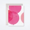 Pink Balloons Birthday Card