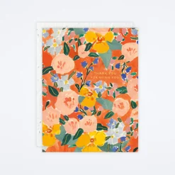 Red Orange Floral Card