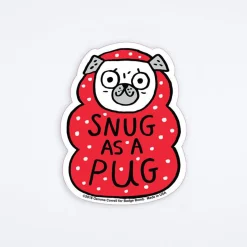 Snug As A Pug Sticker
