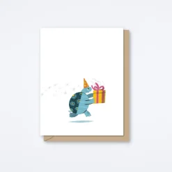 Tardy Turtle Birthday Card