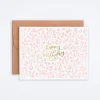 Tiny Floral Print Birthday Card
