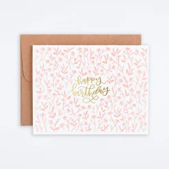 Tiny Floral Print Birthday Card