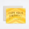 Yellow Stripe Birthday Card