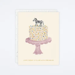 Zebra Cake Card